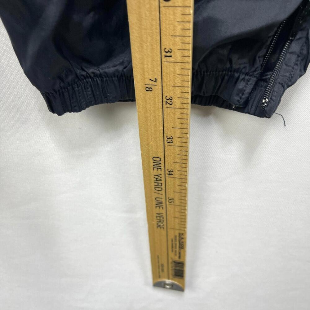 Vintage 90s Nike Windbreaker Pants Black Swoosh XL Blue - Picture 9 of 13